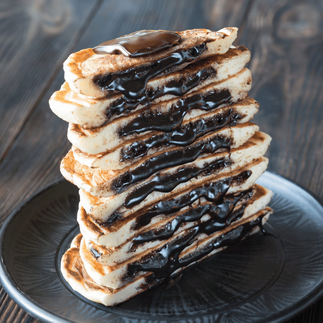 Pancakes healthy fourrés au chocolat