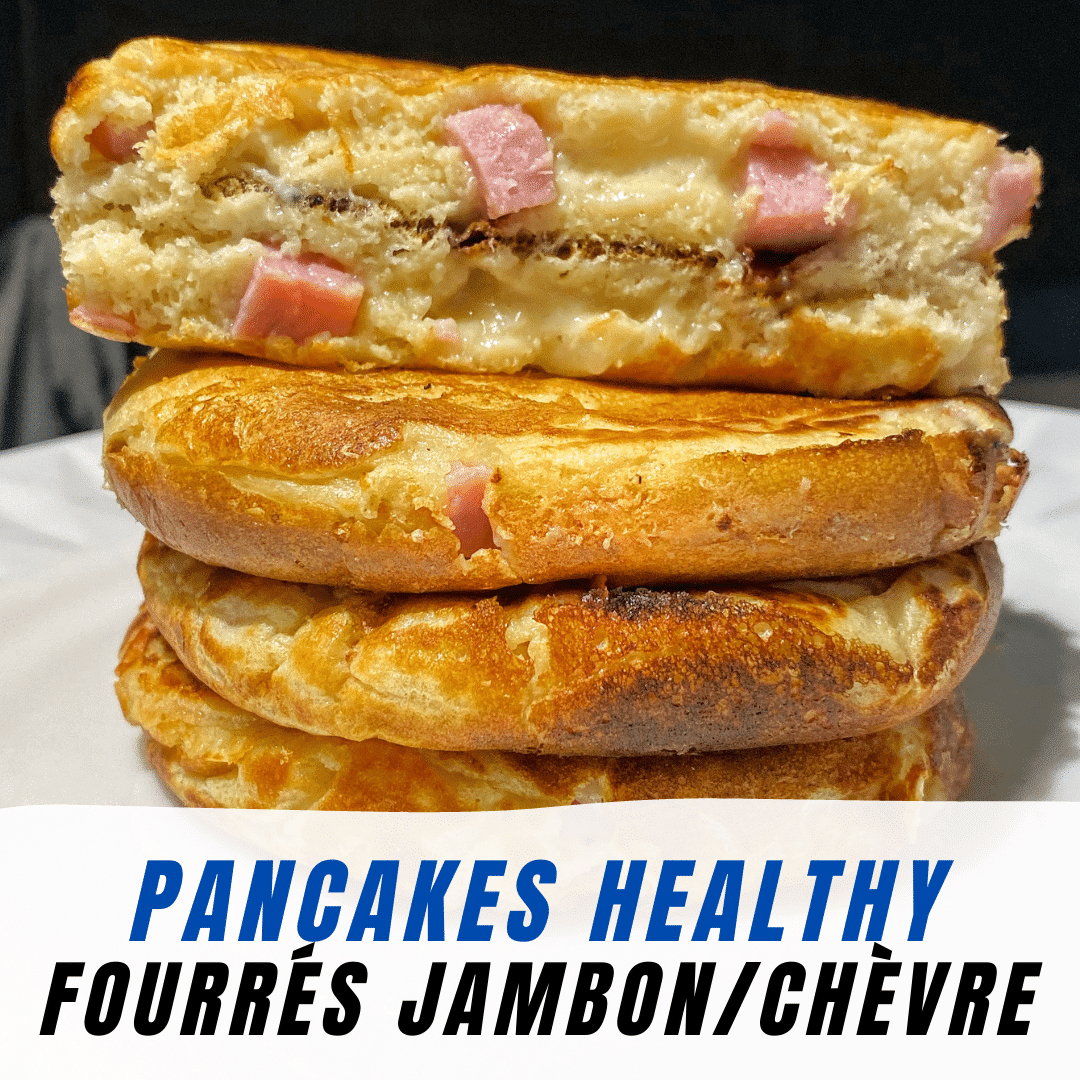 Pancake healthy - Fourrés jambon/chèvre