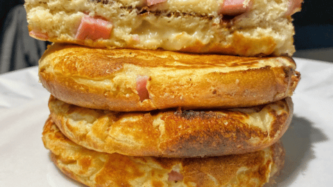 Pancake healthy fourrés jambon et chèvre