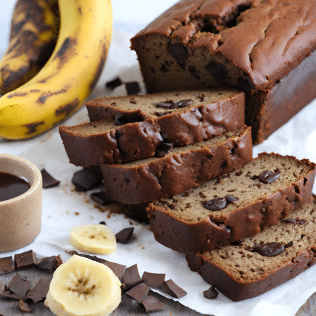 Banana Bread Healthy au Chocolat