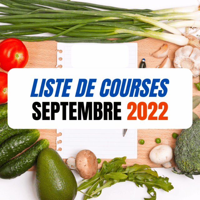 Liste de Courses healthy Septembre 2022