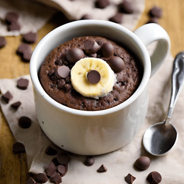 Mug Cake Healthy à la Banane et Chocolat