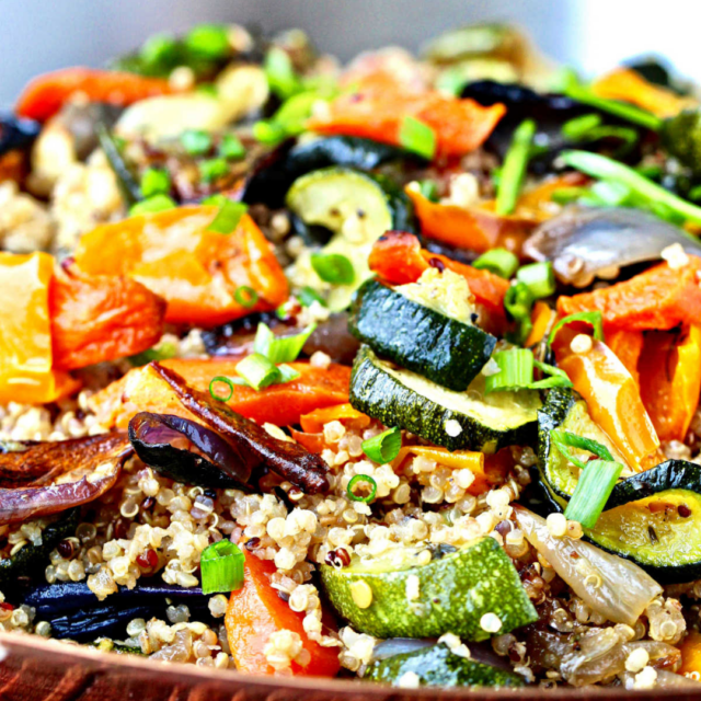 Recette de salade de quinoa aux légumes grillés