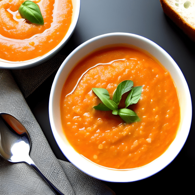 Soupe de Tomates aux Lentilles Rouges