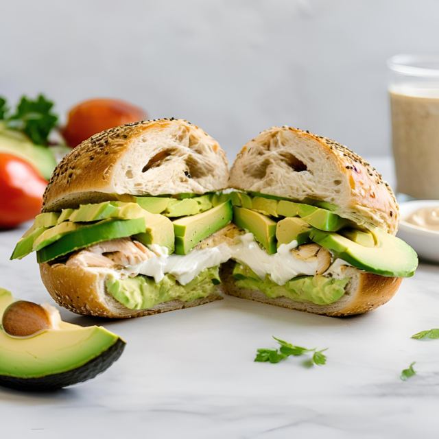 Bagel Poulet Grillé et Avocat