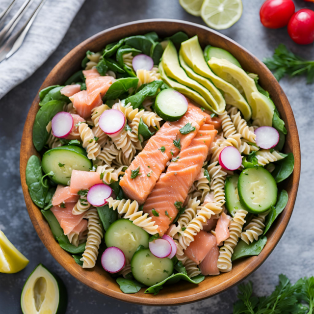 Salade de Pâtes Complètes au saumon