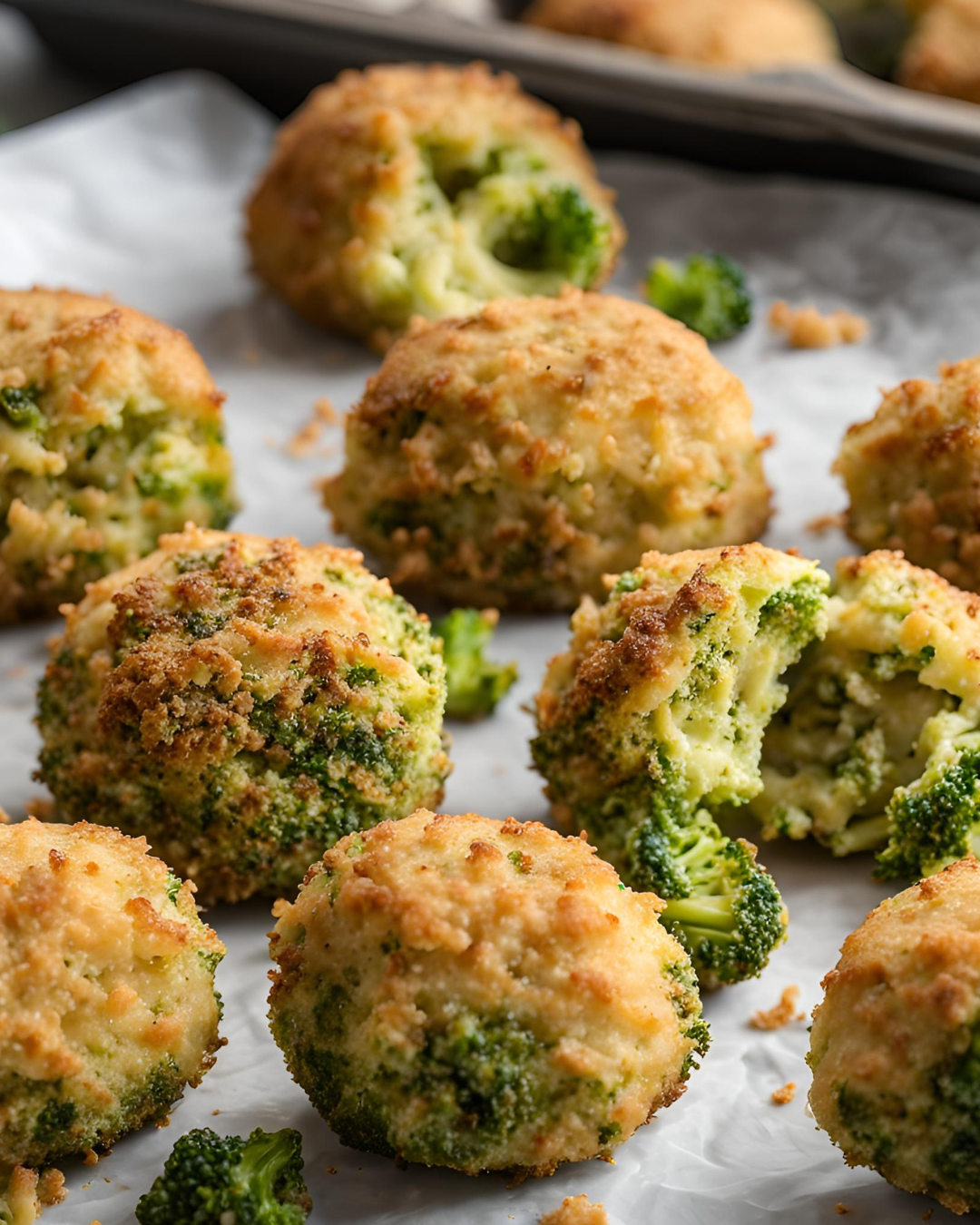 Recette saine de croquettes, brocolis au four, snack léger